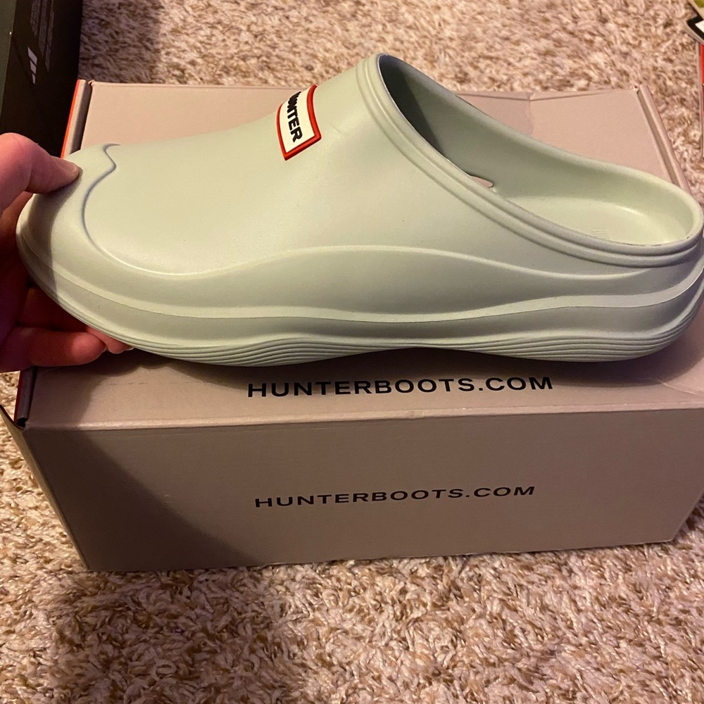 Hunter Mint Green Clogs